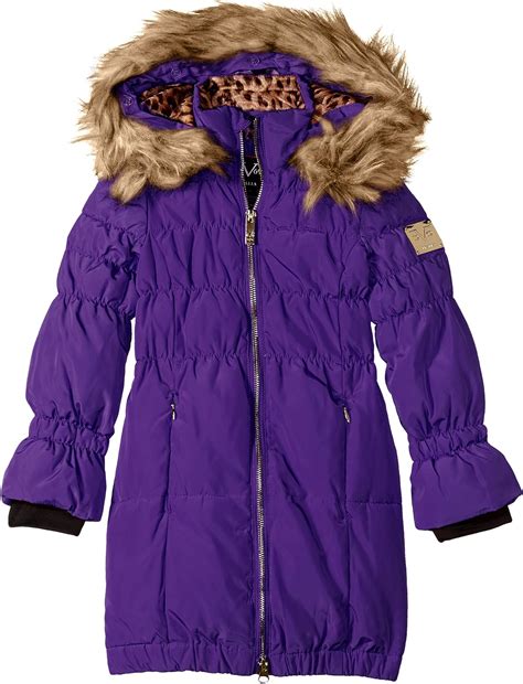 Versace 1969 Sportivo Big Girls' Down Bubble Jacket, Purple 